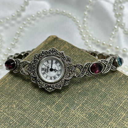 Silver Gemstone Fabergé Watch