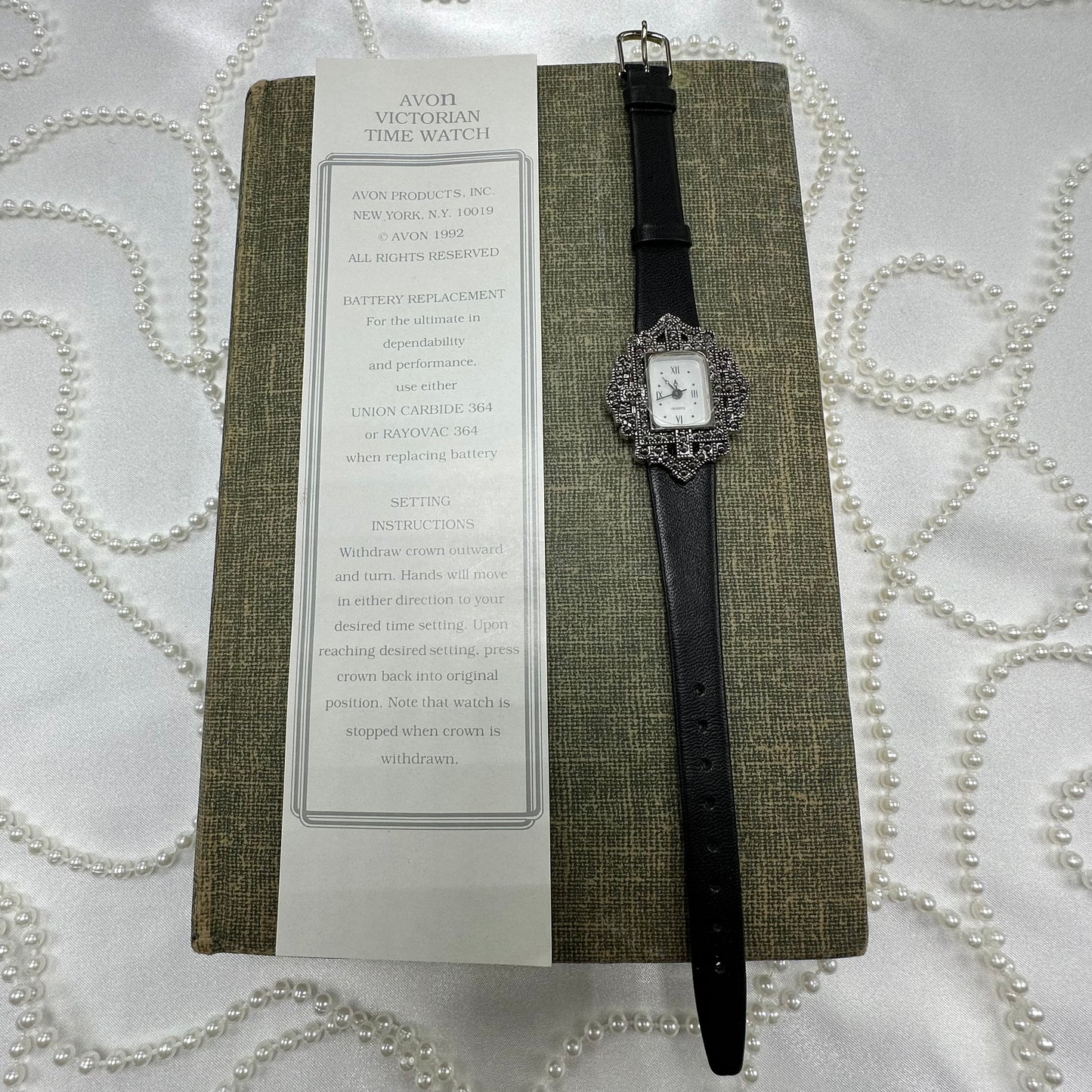 Vintage Silver Avon Victorian Time Watch