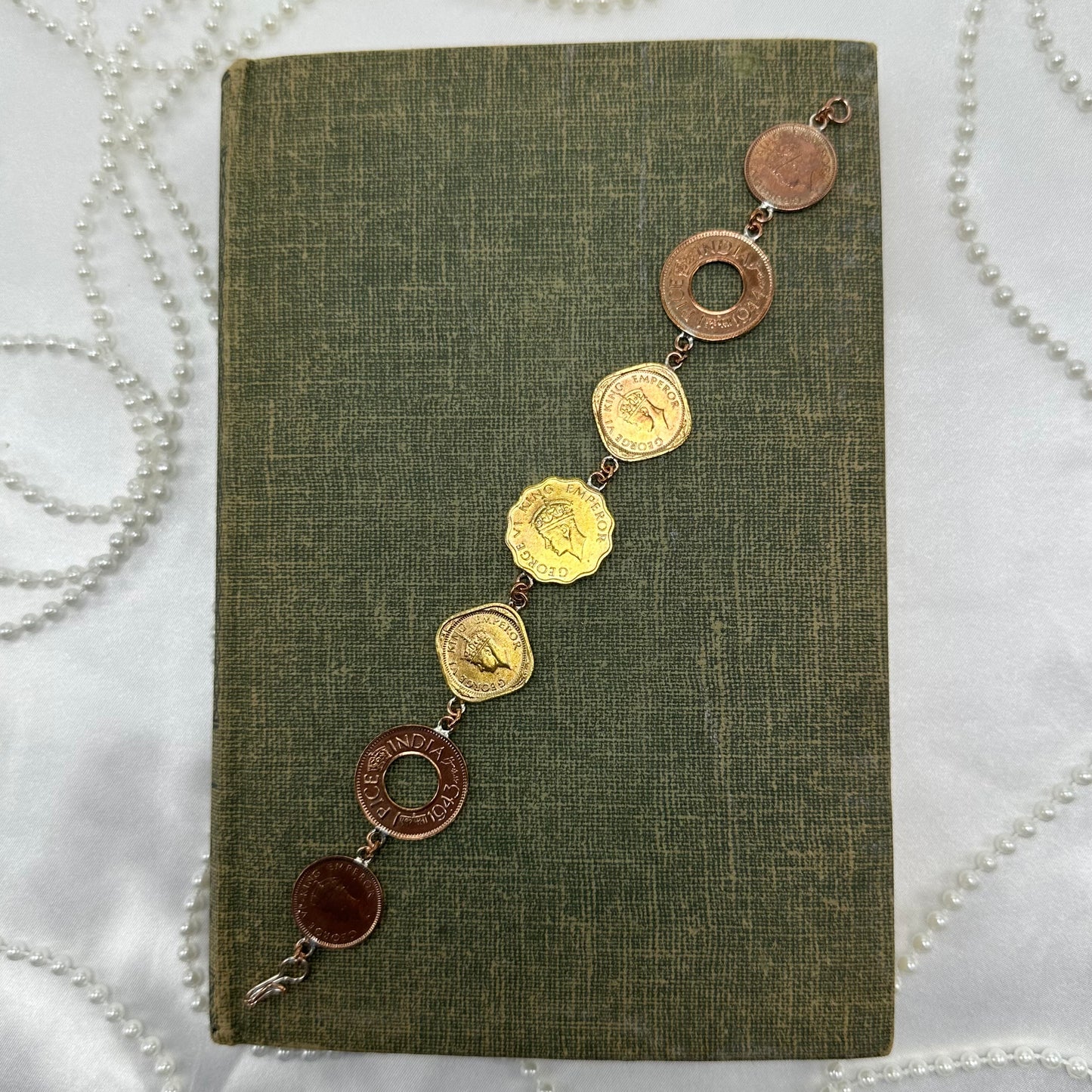 Vintage Copper Coin Bracelet