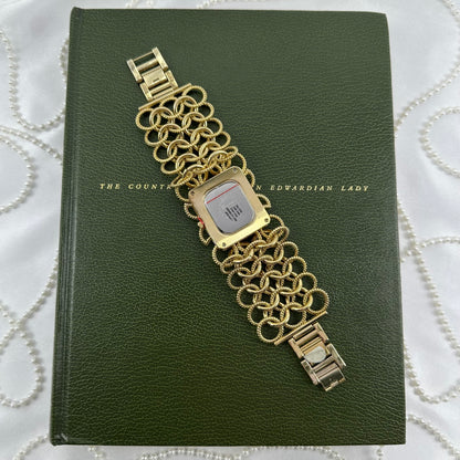 Chunky Gold Chain Vintage Watch