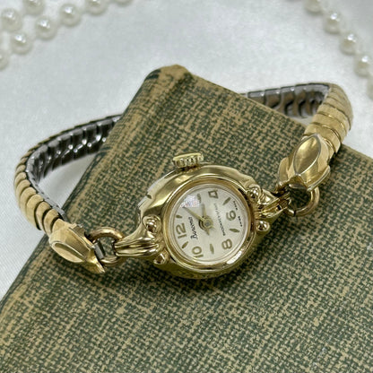1950's Dainty Gold Wind-Up Bercona Cocktail Watch