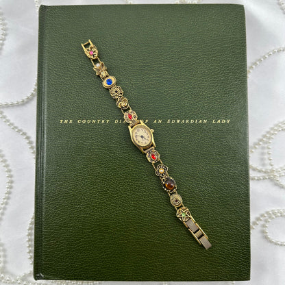 Rare Vintage Gold Avon Slider Charm Watch