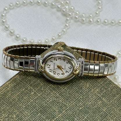 Two-Tone Oval Dial Watch