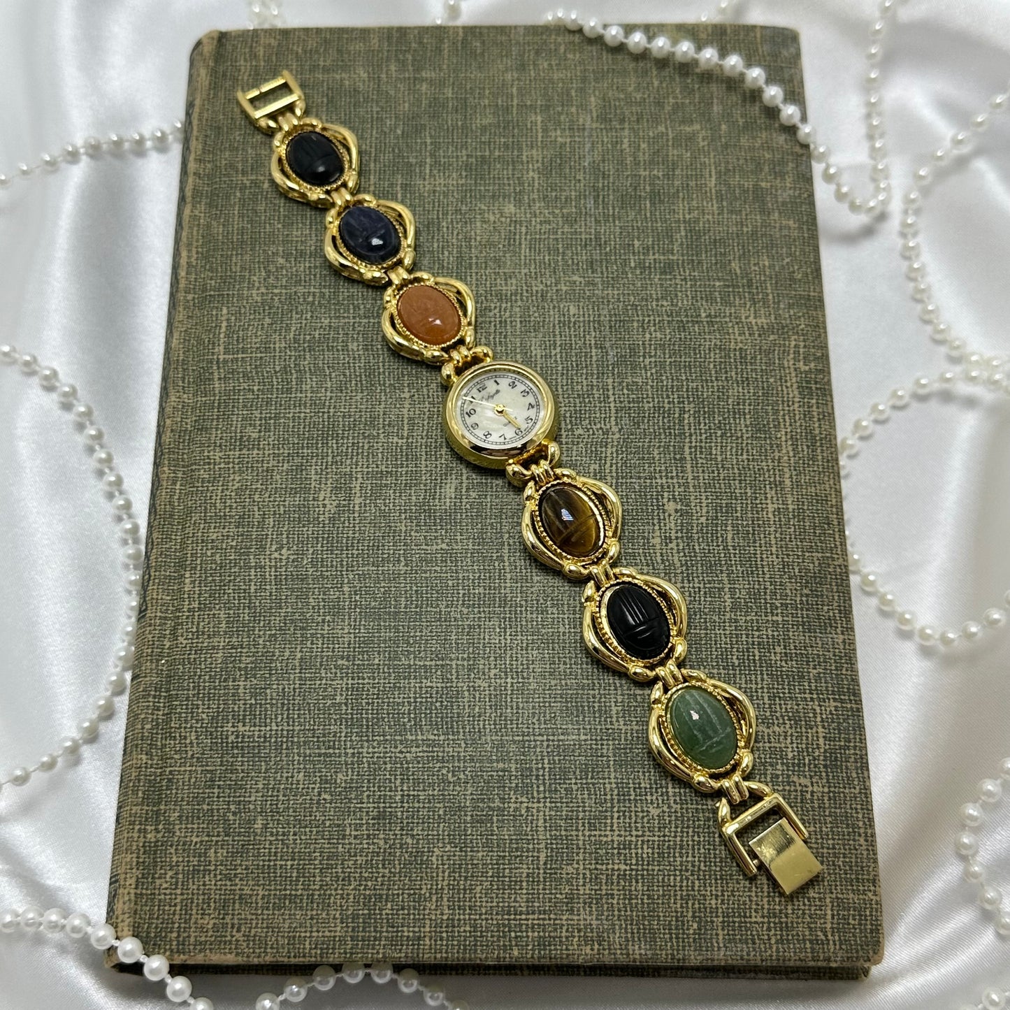 Vintage Gold Scarab Watch