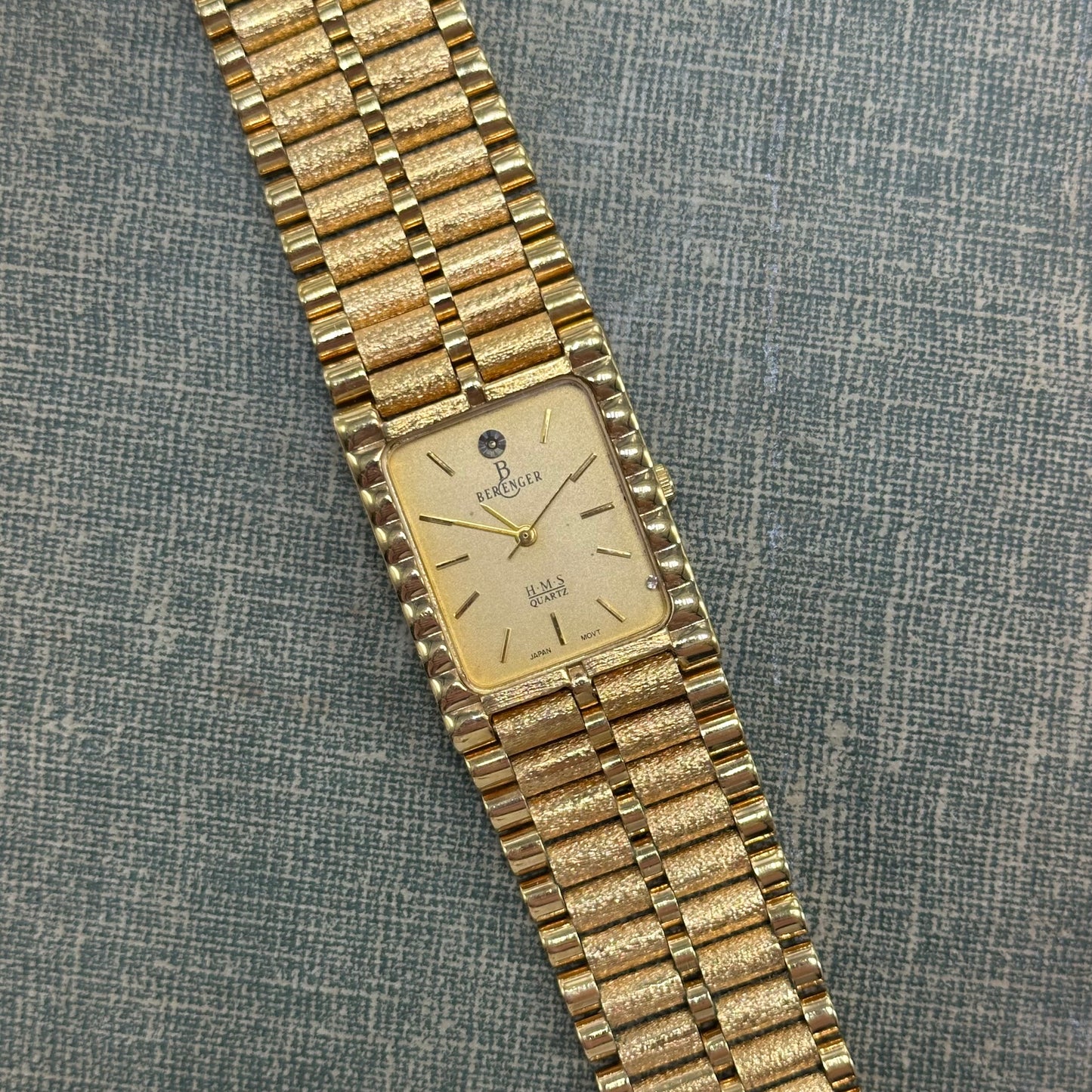 Gold Chunky Berenger Tank Watch