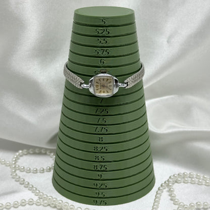 Dainty Vintage Silver Caron Wind-Up Cocktail Watch