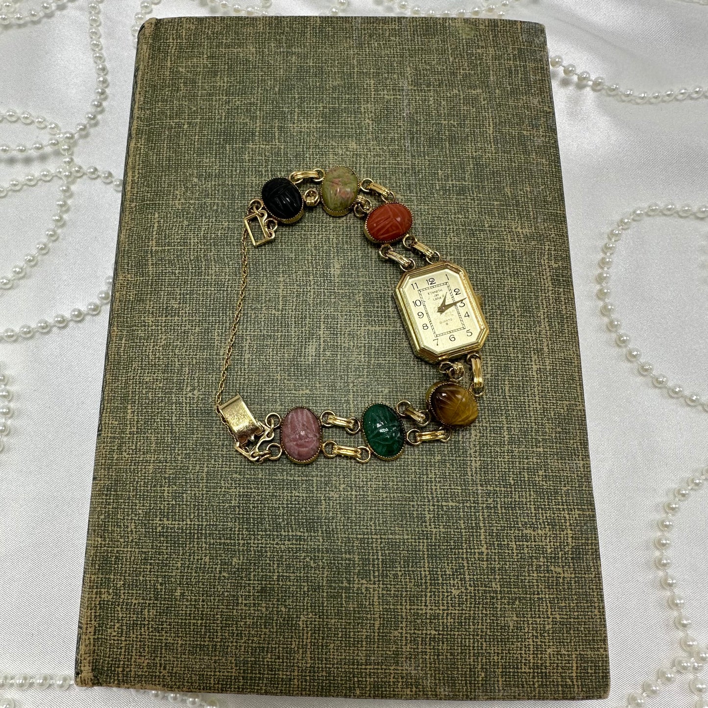 Gold Kenneth Jay Lane Scarab Watch