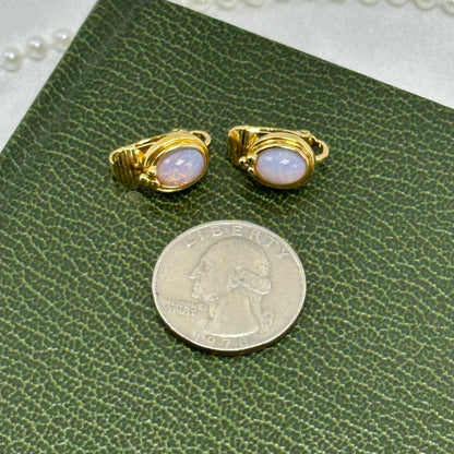 1989 Avon Opal Clip On Earrings