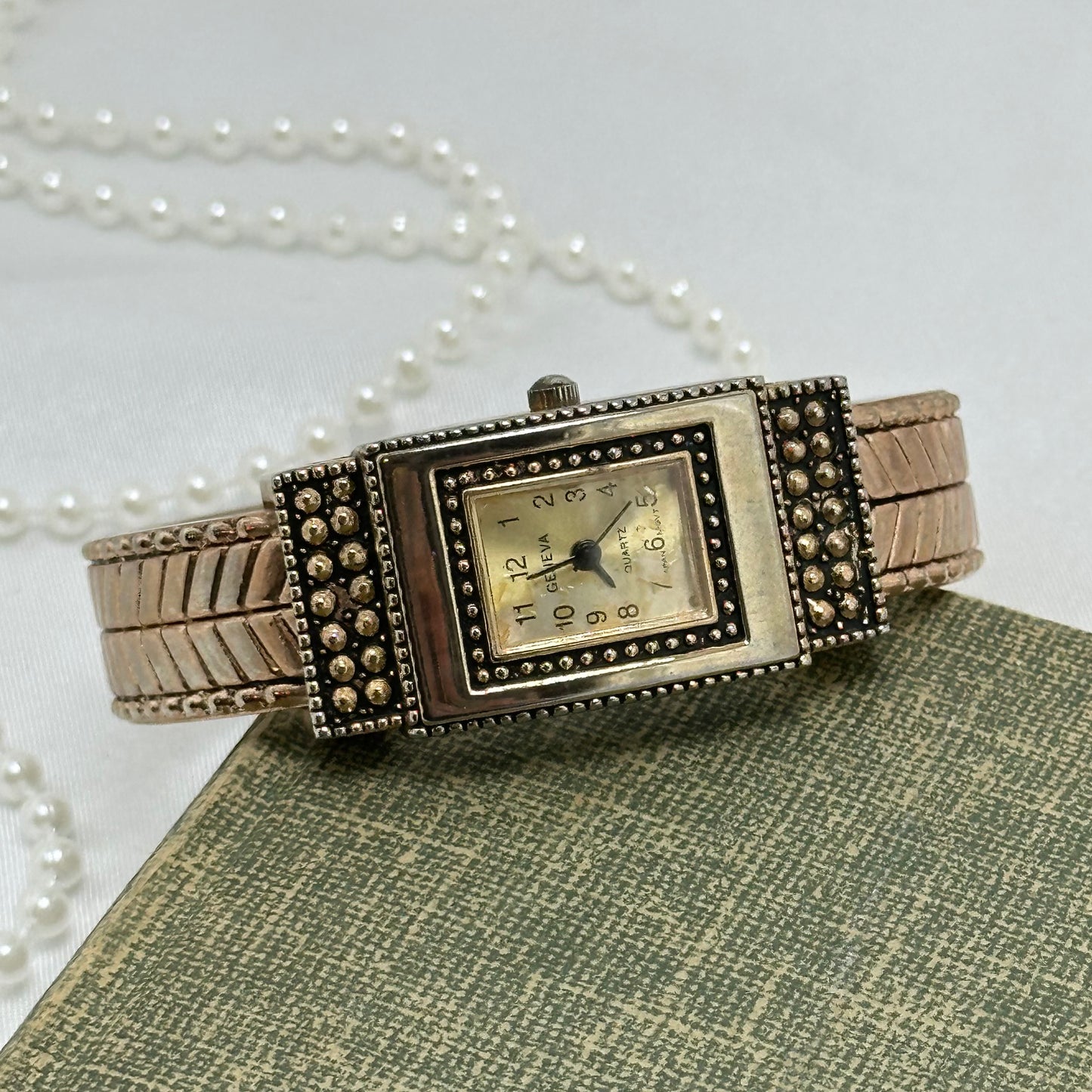 Rose Gold Geneva Cuff Watch