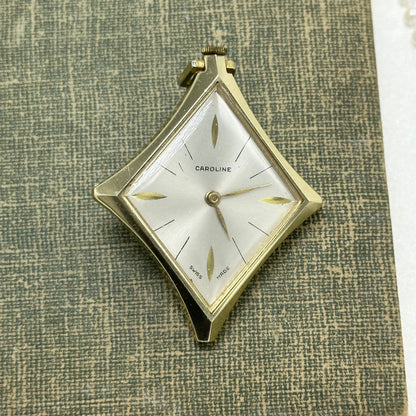 Caroline Vintage Diamond Gold Wind-Up Watch