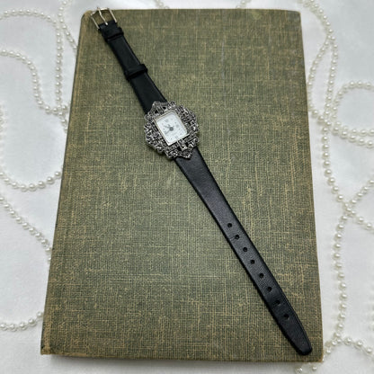 Vintage Silver Avon Victorian Time Watch