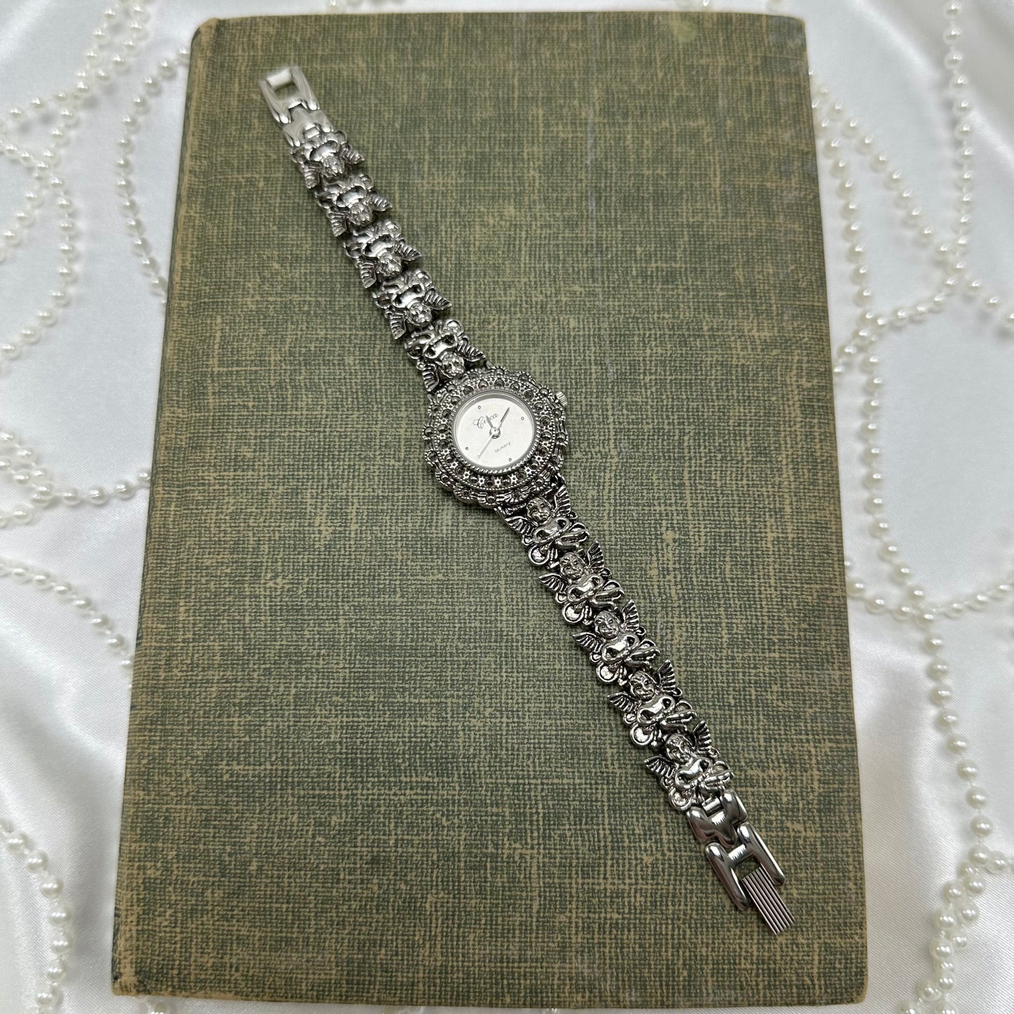 Vintage Silver Angel Charm Bracelet