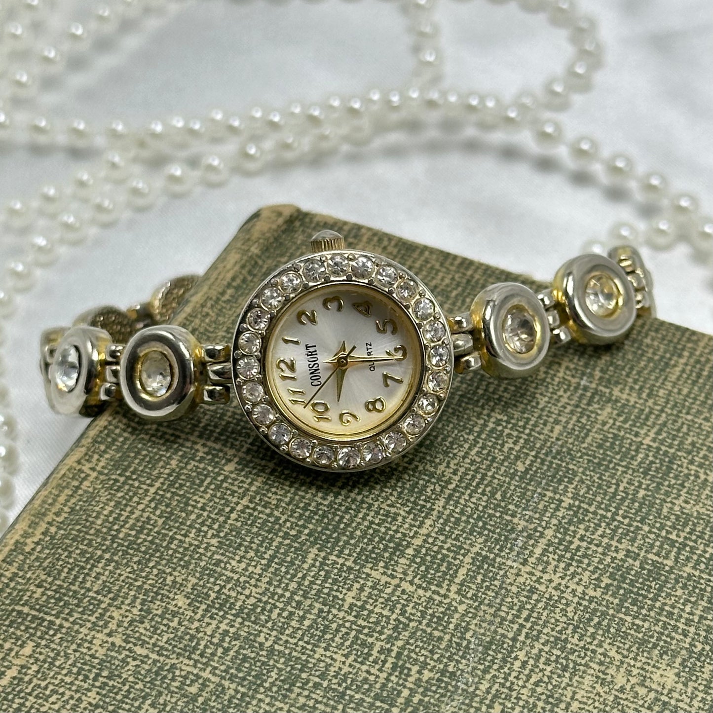 Gold Crystal Bracelet Watch