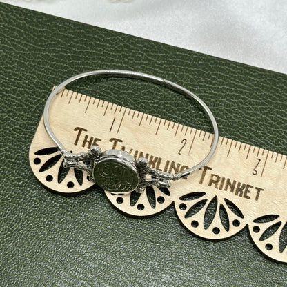 1970's Vintage Silver Avon Hidden Locket Bangle
