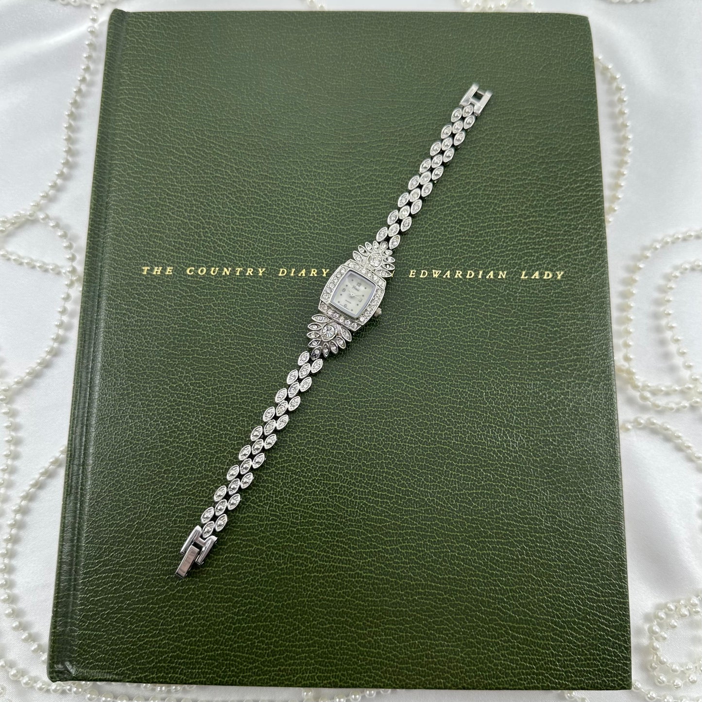 Elegant Crystal Silver Vivani Watch
