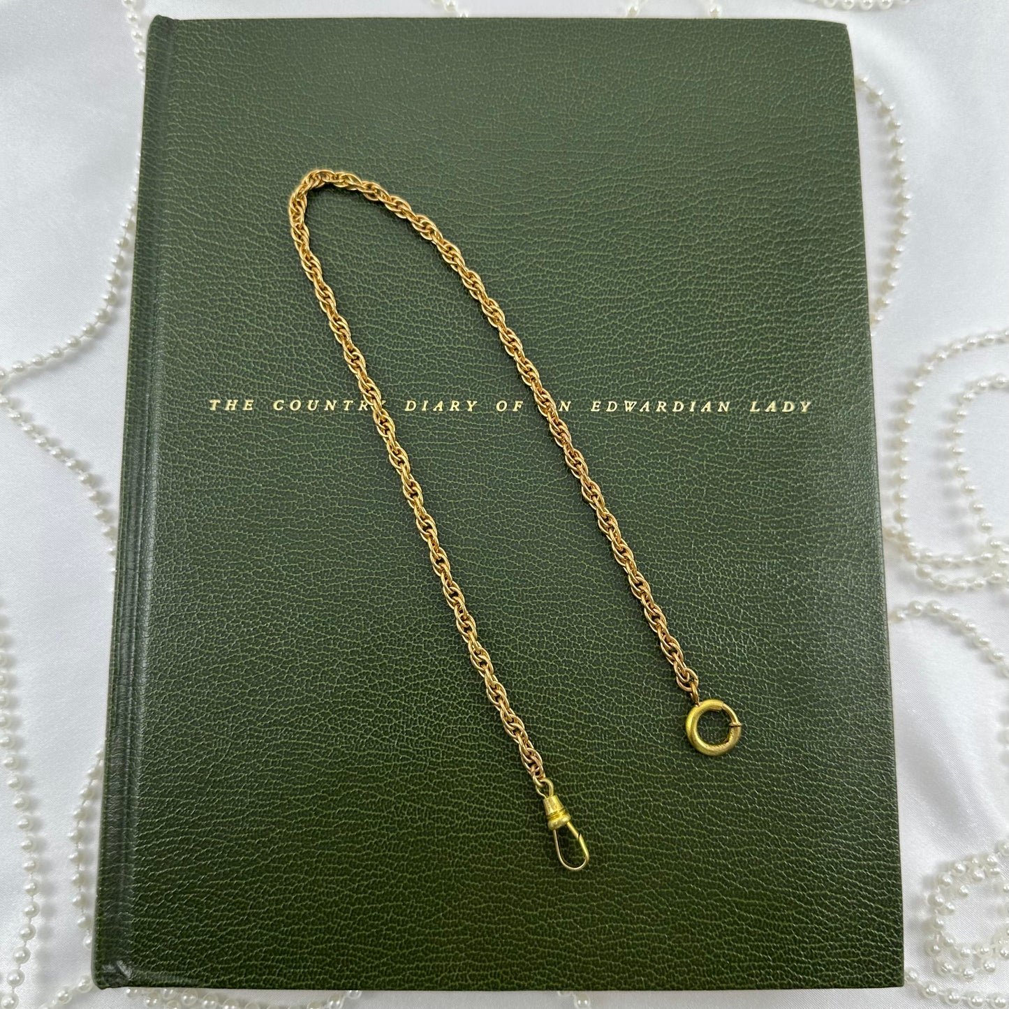 1960's Vintage Gold Twisted Metal Watch Chain with Dog Clip Clasp