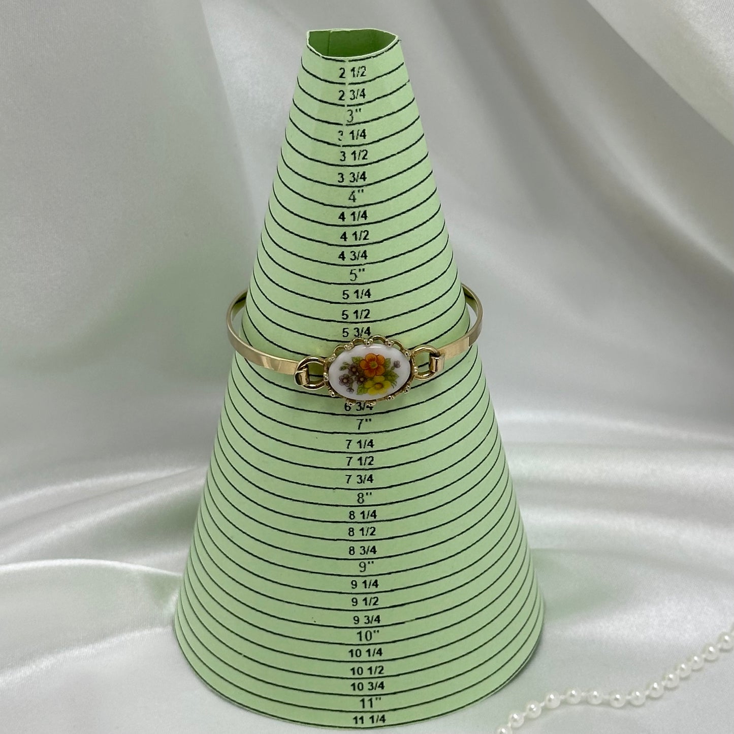 Vintage Porcelain Avon Floral Bangle
