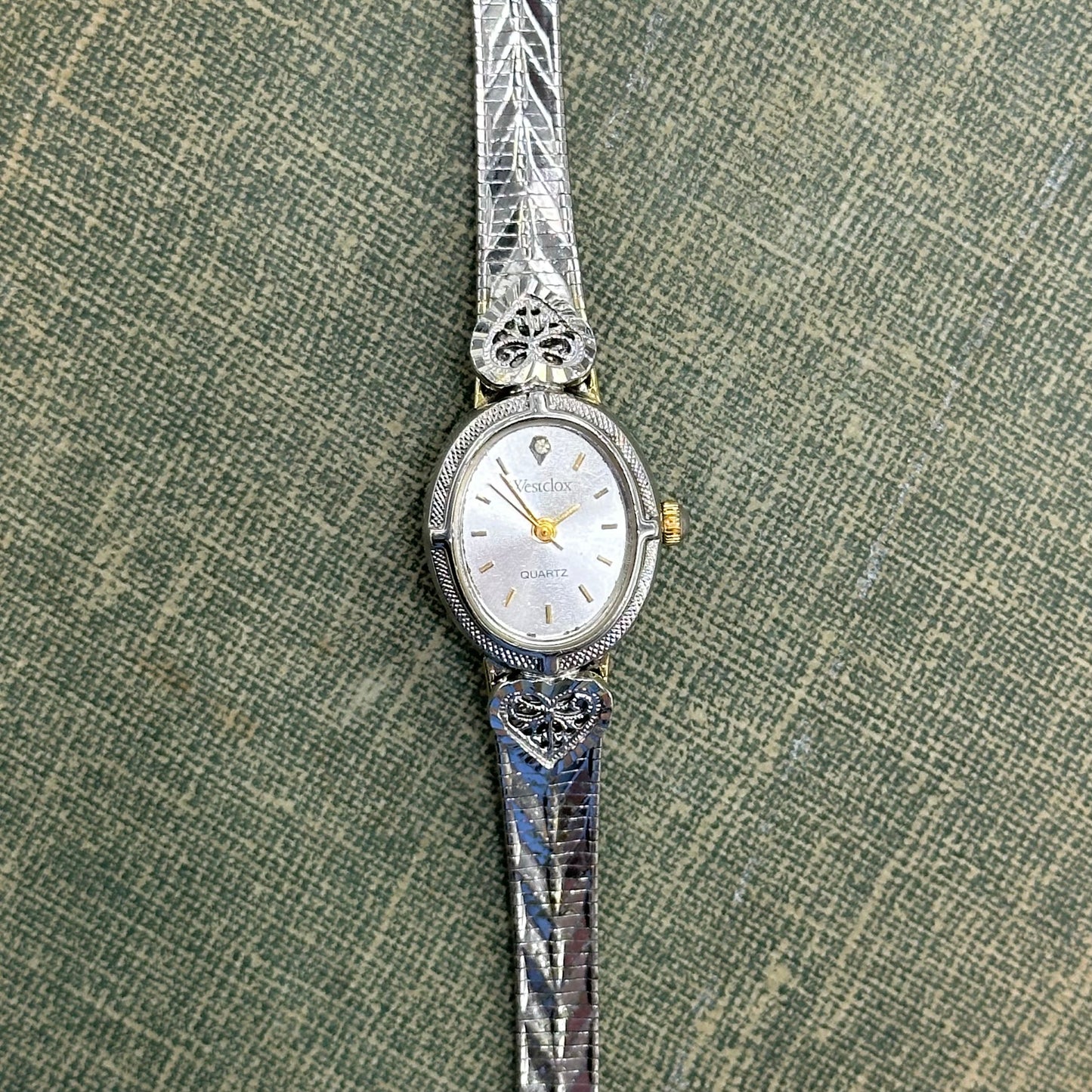 Filigree Two-Tone Heart Watch