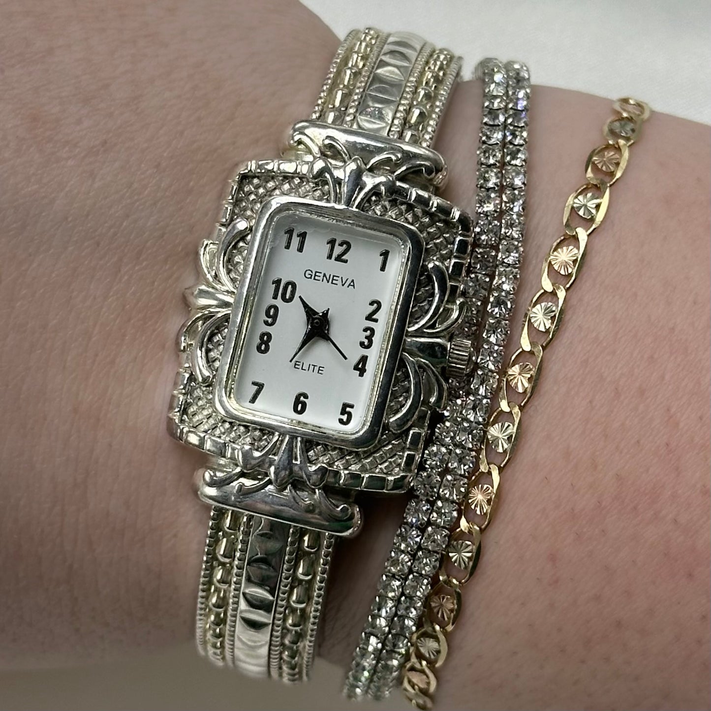 Elegant Geneva Cuff Watch