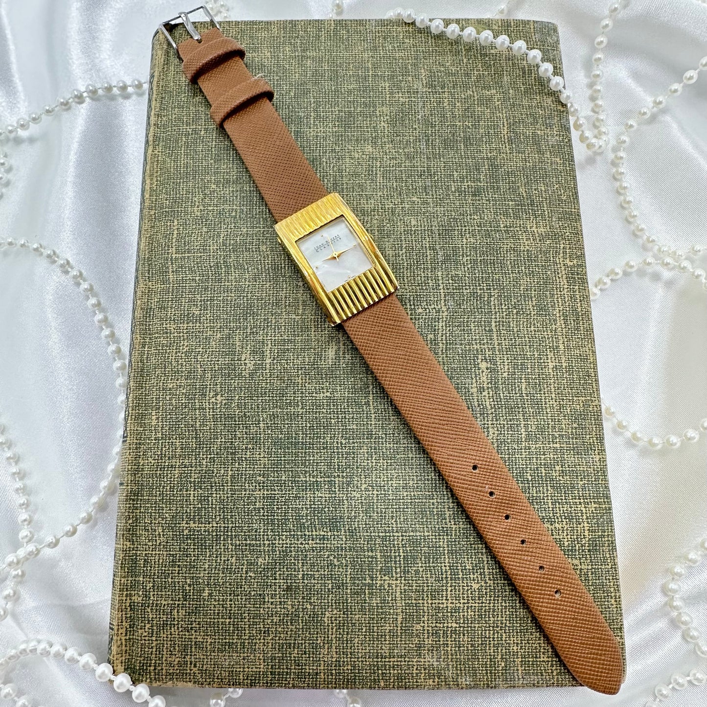 Vintage Gold Joan Rivers Classics Watch with Brown Band