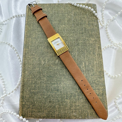 Vintage Gold Joan Rivers Classics Watch with Brown Band