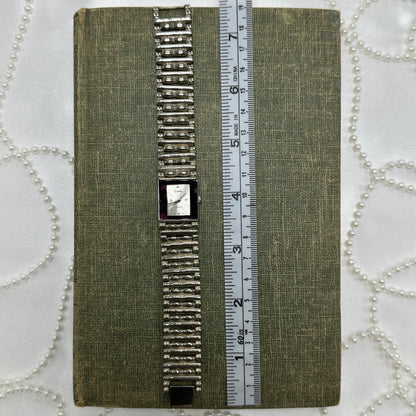 Silver Square Dial Watch with Bracelet Band