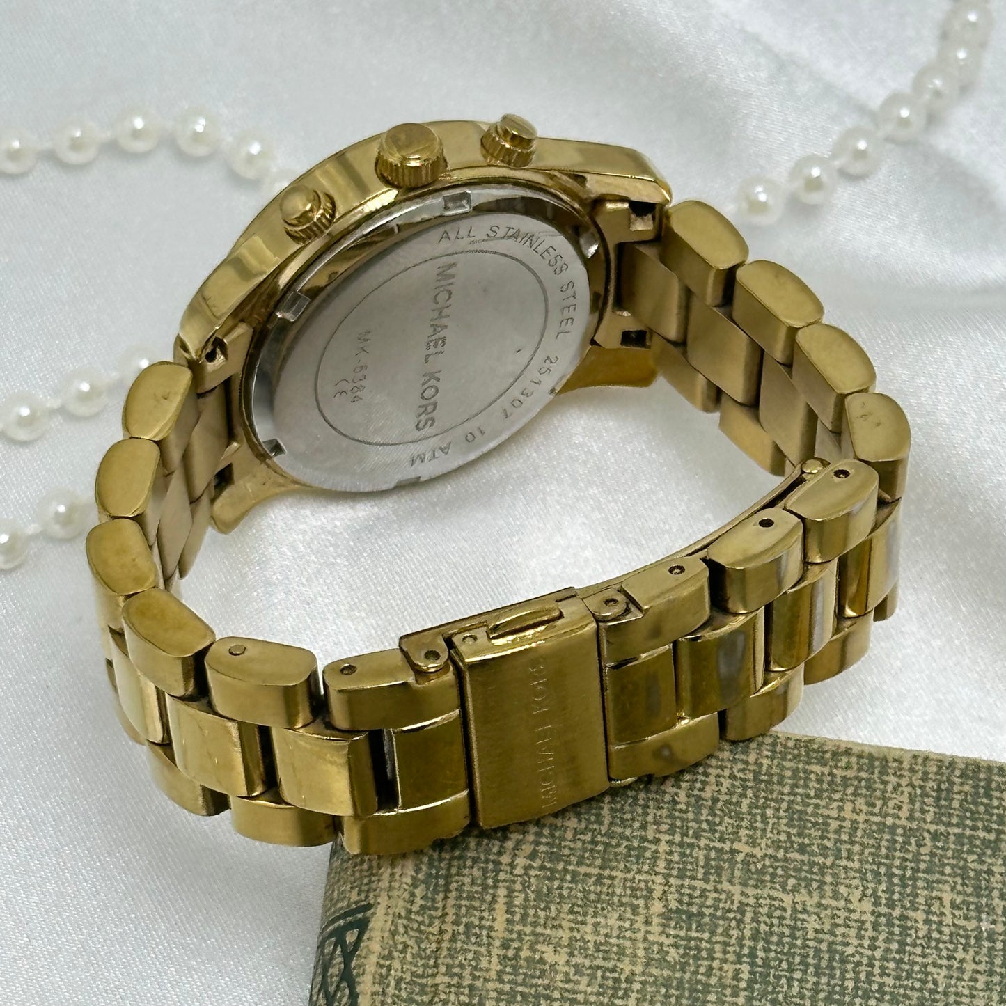 Gold Michael Kors Runway Watch with Date Display