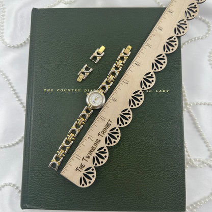 Two-Tone Relic Watch with Mother of Pearl Dial