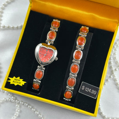 Vintage Kareena Opal Collection Watch and Bracelet Box Set