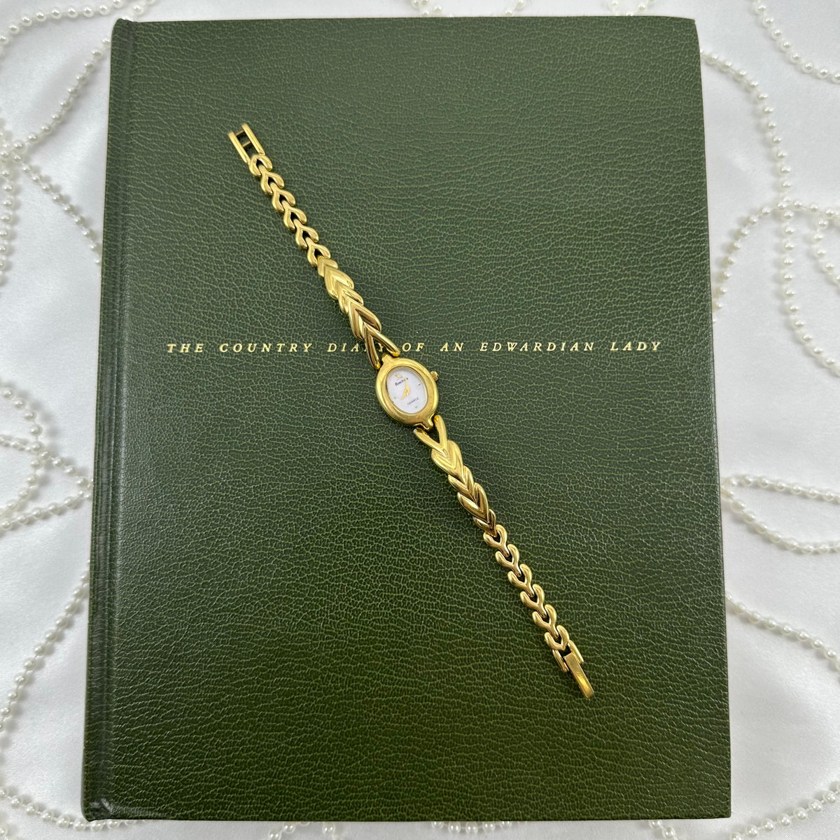Adorable Gold Armitron Watch with Mother of Pearl Dial