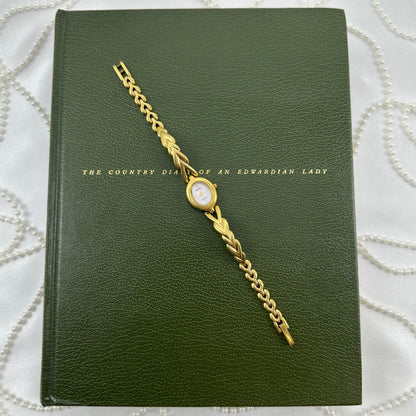 Adorable Gold Armitron Watch with Mother of Pearl Dial