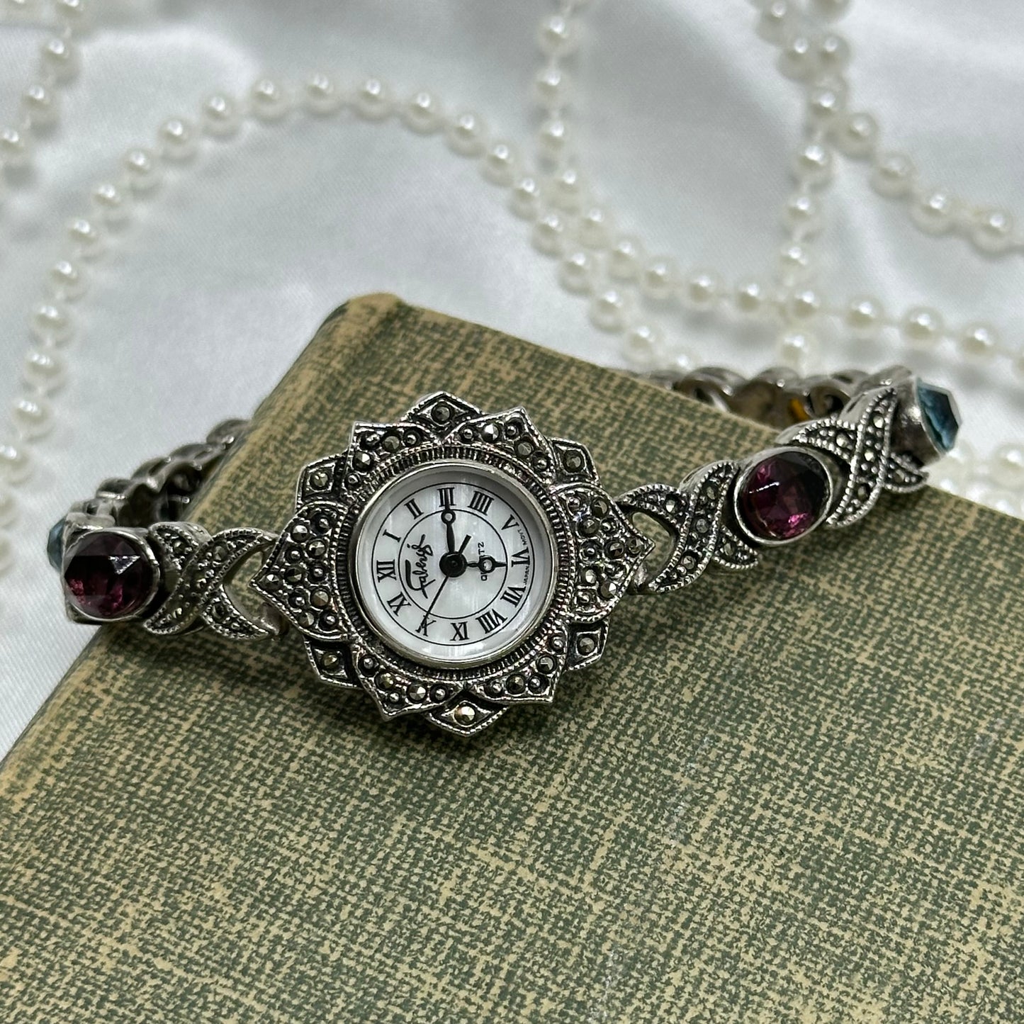Silver Gemstone Fabergé Watch