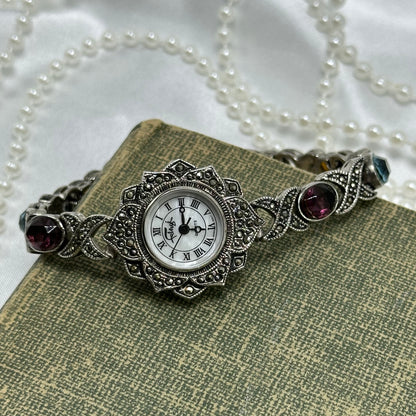 Silver Gemstone Fabergé Watch