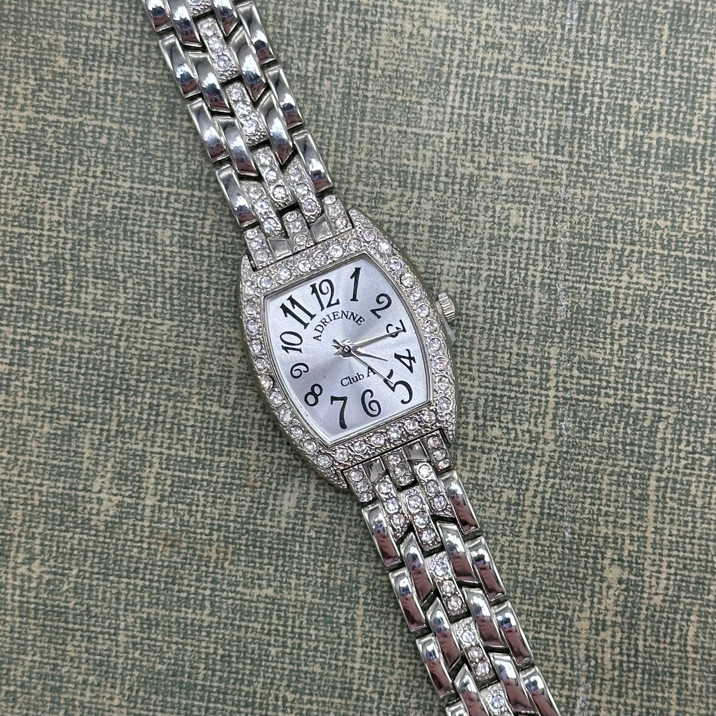 Silver Diamanté Adrienne Watch