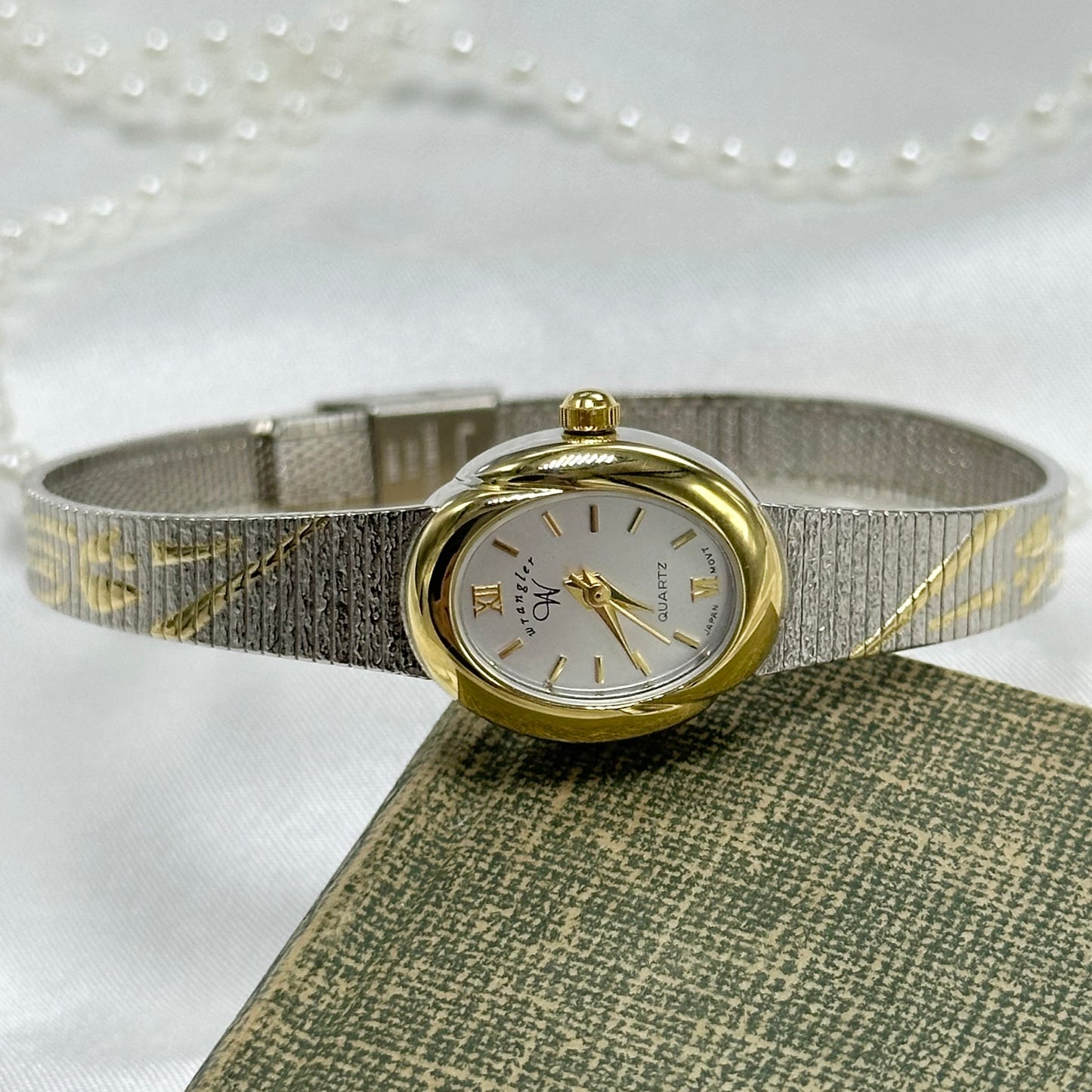 Two-Tone Oval Dial Tulip Watch