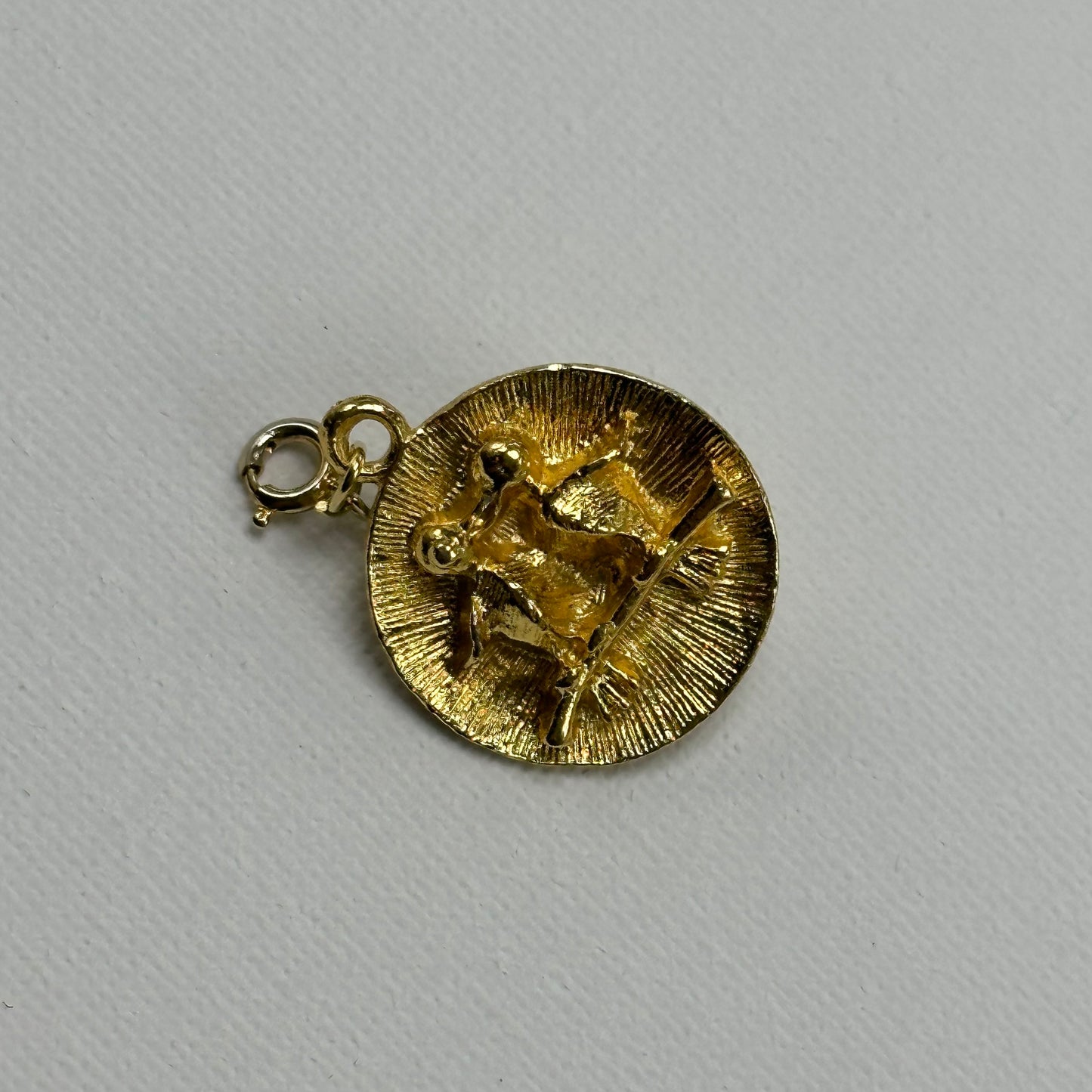 Vintage Gold Love Birds Charm
