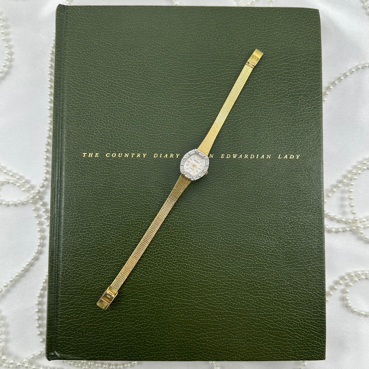 Elegant Vintage Gold Diamanté Gruen Watch