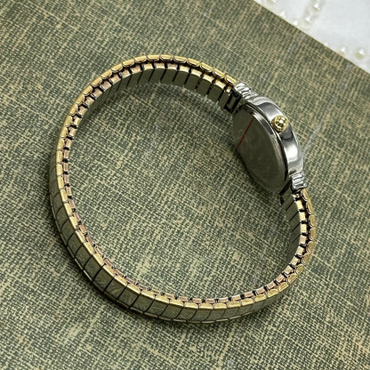 Two-Tone Oval Dial Watch
