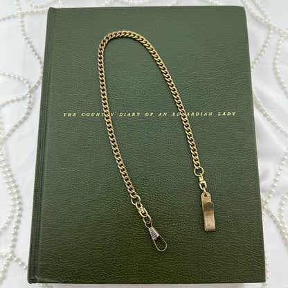 Vintage Gold Watch Chain with Money Clip
