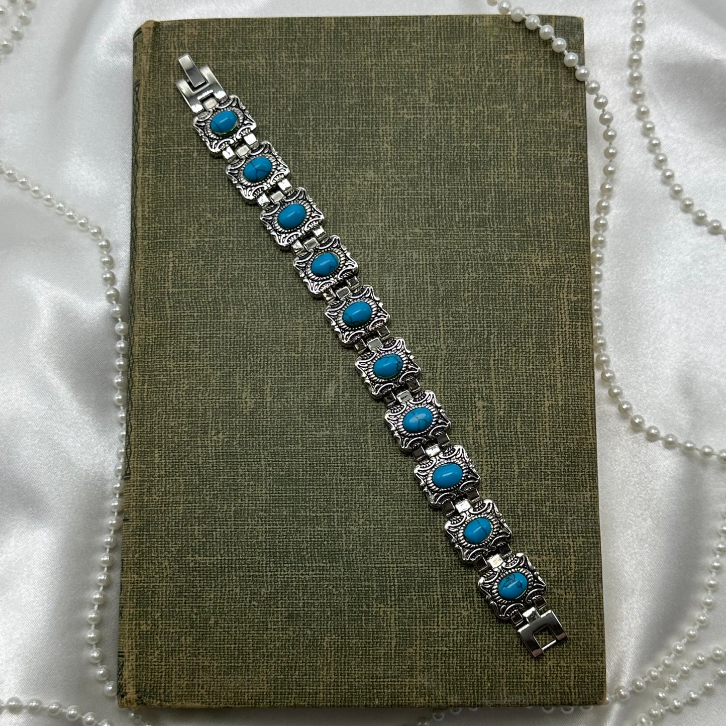 Silver and Turquoise Bracelet