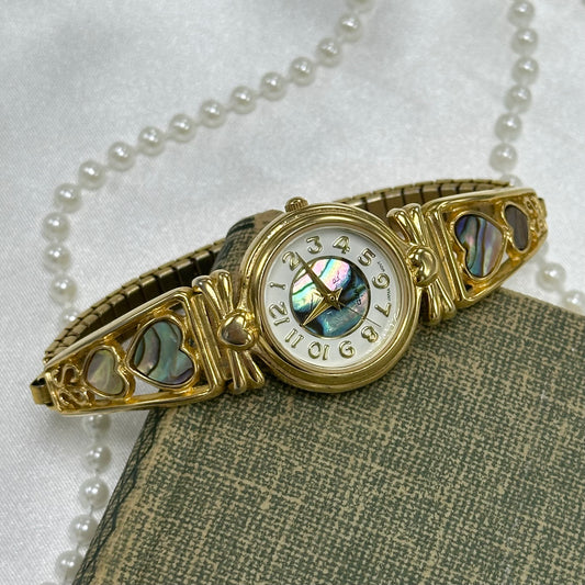 Gold Abalone Heart Watch