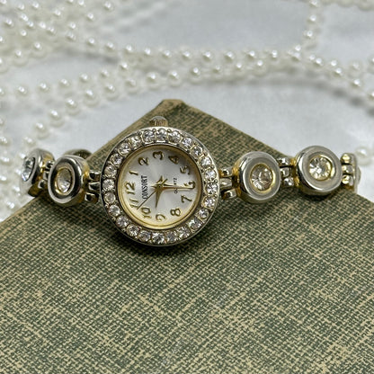 Gold Crystal Bracelet Watch