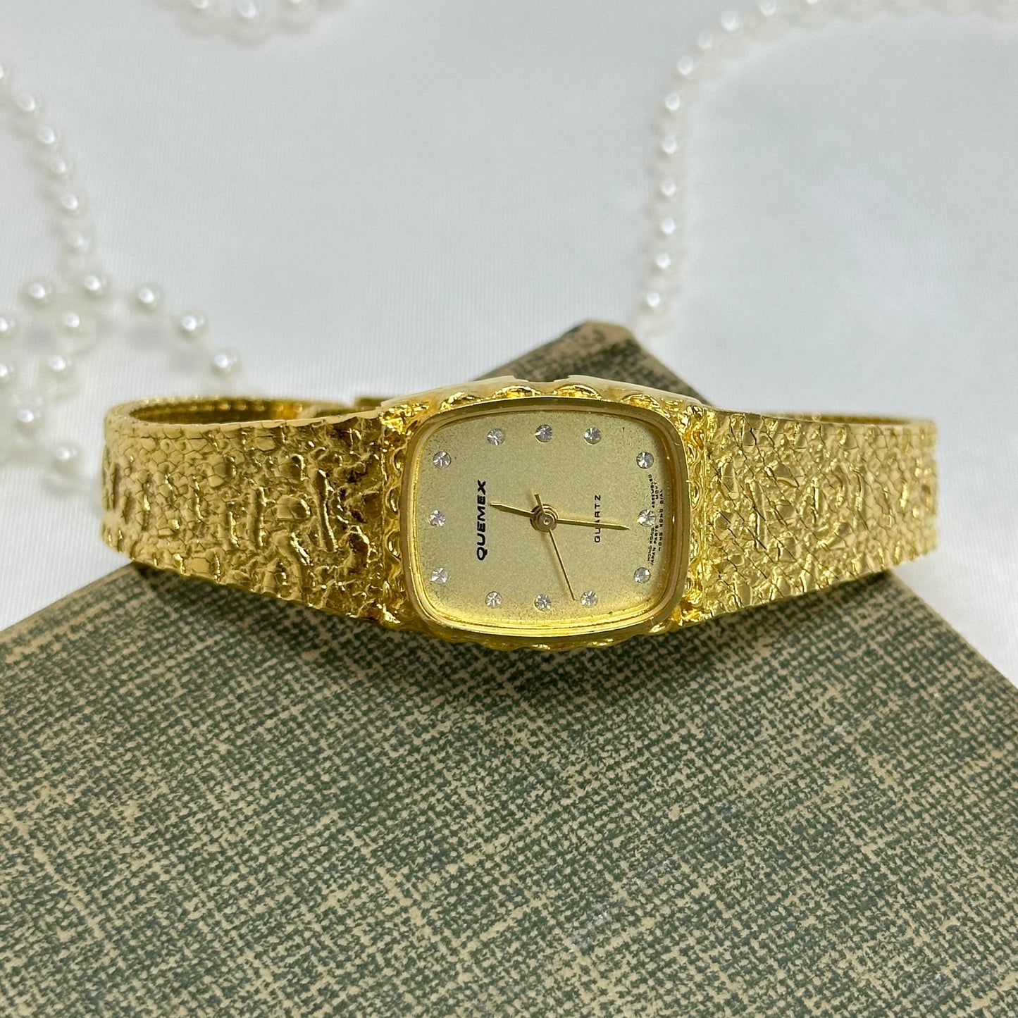 Gold Nugget Square Dial Watch