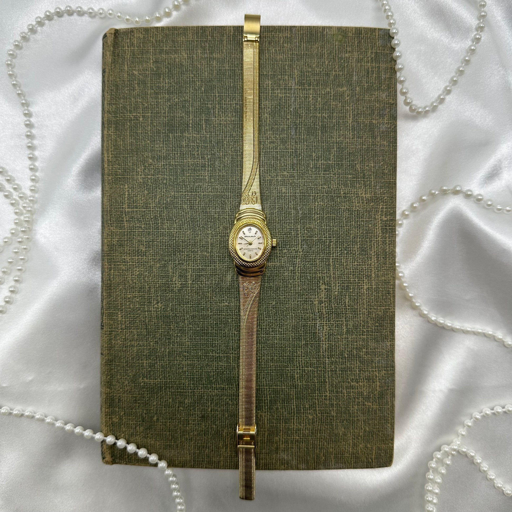 Gold Watch with Bows