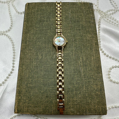 Gold Watch with Mother of Pearl Dial