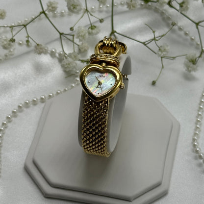 Mother of Pearl Heart Dial Watch