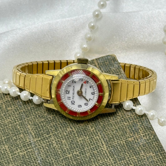 Red and Gold Piz Gloria Vintage Watch