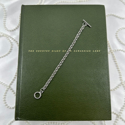 Silver-Tone Chain Bracelet with T-Bar Clasp