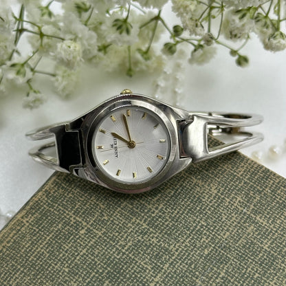 Silver Anne Klein Watch with Gold Hands