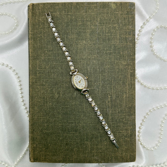 Silver Diamanté Gloria Vanderbilt Watch